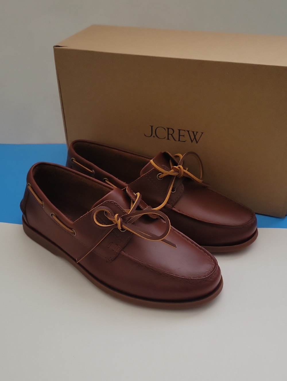 J. Crew Men’s Brown Leather Boat Shoes
